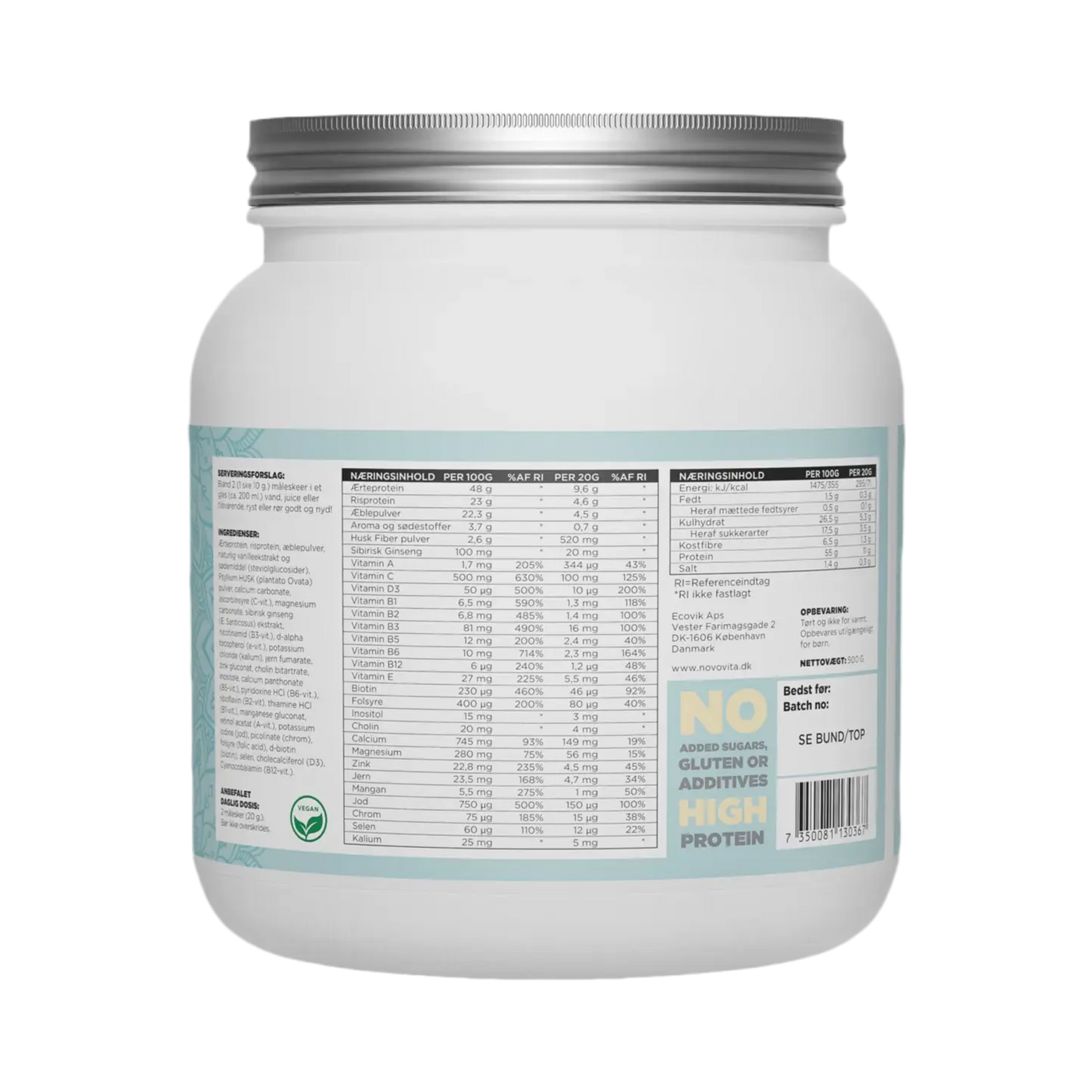 Yoga All-In-1 Protein Vanilla kosttilskud 500 Gram Novo Vita