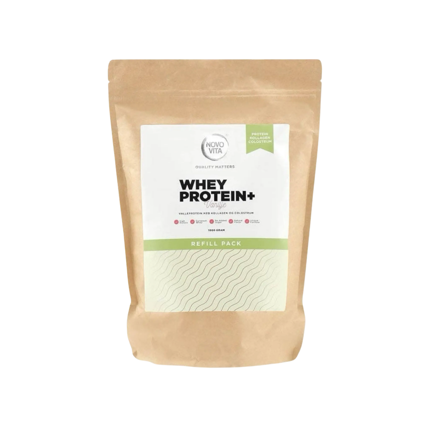 Novo Vita WheyProtein+ Refill Vanilje 1000 g Novo Vita